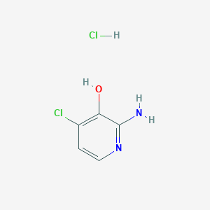 molecular formula C5H6Cl2N2O B11821032 2-Amino-4-chloropyridin-3-ol hydrochloride 
