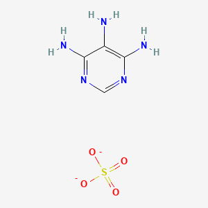 molecular formula C4H7N5O4S-2 B11821107 Pyrimidine-4,5,6-triamine;sulfate 