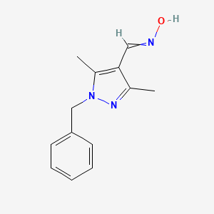 molecular formula C13H15N3O B11821140 N-[(1-benzyl-3,5-dimethylpyrazol-4-yl)methylidene]hydroxylamine 