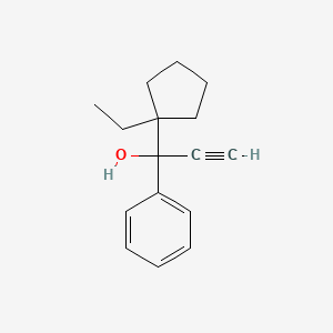 molecular formula C16H20O B1182131 1-(1-Ethylcyclopentyl)-1-phenylprop-2-yn-1-ol 