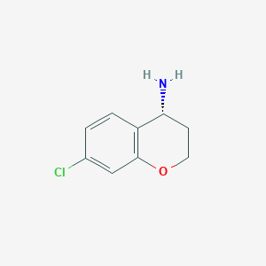 molecular formula C9H10ClNO B11821379 (R)-7-Chlorochroman-4-amine 