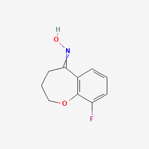 molecular formula C10H10FNO2 B11821403 N-(9-fluoro-3,4-dihydro-2H-1-benzoxepin-5-ylidene)hydroxylamine 