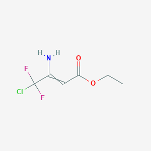 molecular formula C6H8ClF2NO2 B11821404 ethyl 3-amino-4-chloro-4,4-difluorobut-2-enoate 
