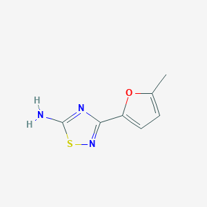 molecular formula C7H7N3OS B11821449 3-(5-Methylfuran-2-yl)-2,5-dihydro-1,2,4-thiadiazol-5-imine 