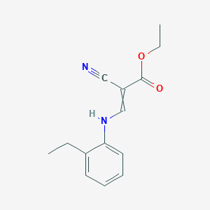 molecular formula C14H16N2O2 B11821484 Ethyl 2-cyano-3-(2-ethylanilino)prop-2-enoate 