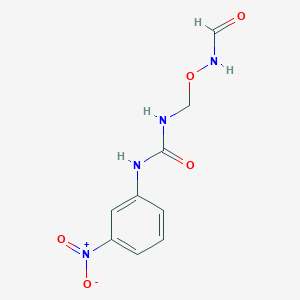 molecular formula C9H10N4O5 B11821525 N-((3-(3-Nitrophenyl)ureido)methoxy)formamide 