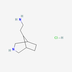 molecular formula C9H19ClN2 B11821544 8-Aminoethyl-3-azabicyclo[3.2.1]octane hydrochloride 