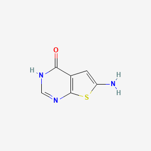 molecular formula C6H5N3OS B11821568 6-Aminothieno[2,3-d]pyrimidin-4(1H)-one 
