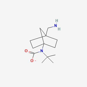 molecular formula C13H23N2O2- B11821657 N-[4-(aminomethyl)-1-bicyclo[2.2.1]heptanyl]-N-tert-butylcarbamate 