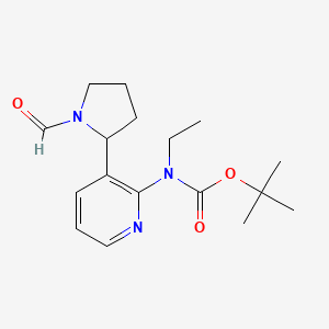 molecular formula C17H25N3O3 B11821682 tert-Butyl ethyl(3-(1-formylpyrrolidin-2-yl)pyridin-2-yl)carbamate 