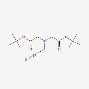 molecular formula C15H25NO4 B11821685 Tert-butyl 2-{[2-(tert-butoxy)-2-oxoethyl](prop-2-yn-1-yl)amino}acetate 