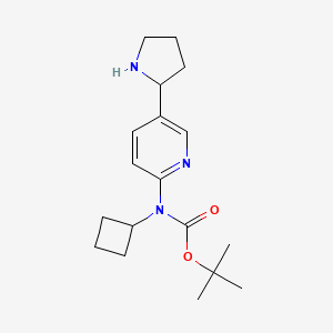 molecular formula C18H27N3O2 B11821696 tert-Butyl cyclobutyl(5-(pyrrolidin-2-yl)pyridin-2-yl)carbamate 