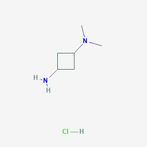 molecular formula C6H15ClN2 B11821744 N1,N1-Dimethylcyclobutane-1,3-diamine hydrochloride 