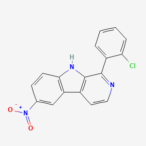 molecular formula C17H10ClN3O2 B1182175 1-(2-chlorophenyl)-6-nitro-9H-beta-carboline 