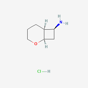 molecular formula C7H14ClNO B11821752 rac-(1R,6S,7S)-2-oxabicyclo[4.2.0]octan-7-amine hydrochloride 