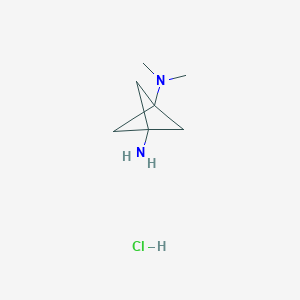 molecular formula C7H15ClN2 B11821765 N1,N1-dimethylbicyclo[1.1.1]pentane-1,3-diaminehydrochloride 