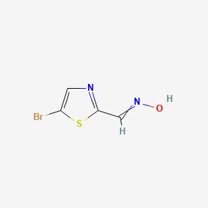 molecular formula C4H3BrN2OS B11821767 N-[(5-bromo-1,3-thiazol-2-yl)methylidene]hydroxylamine 