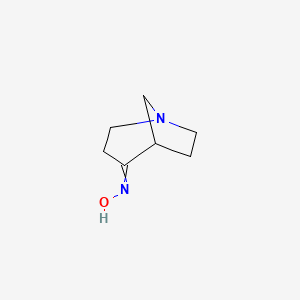 molecular formula C7H12N2O B11821795 (E)-1-azabicyclo[3.2.1]octan-4-one oxime 
