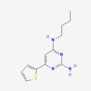 molecular formula C12H16N4S B1182190 N-[2-amino-6-(2-thienyl)-4-pyrimidinyl]-N-butylamine 
