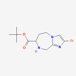 molecular formula C12H18BrN3O2 B11821940 tert-butyl 2-bromo-6,7,8,9-tetrahydro-5H-imidazo[1,2-a][1,4]diazepine-7-carboxylate 