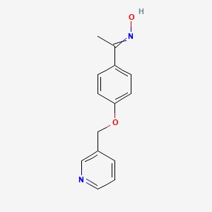 molecular formula C14H14N2O2 B11821943 N-(1-[4-(Pyridin-3-ylmethoxy)phenyl]ethylidene)hydroxylamine 
