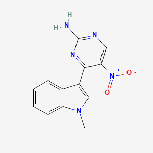 4-(1-methyl-1H-indol-3-yl)-5-nitro-2-pyrimidinylamine