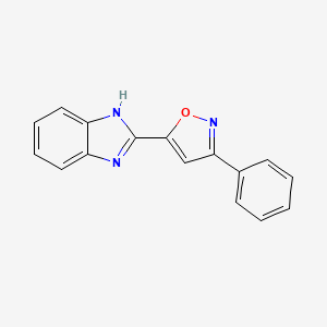 molecular formula C16H11N3O B1182201 2-(3-phenyl-5-isoxazolyl)-1H-benzimidazole 