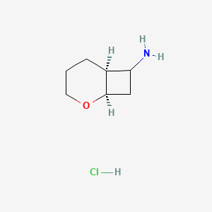 molecular formula C7H14ClNO B11822022 rac-(1R,6S)-2-oxabicyclo[4.2.0]octan-7-amine hydrochloride 