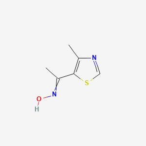 molecular formula C6H8N2OS B11822067 5-(1-Hydroxyiminoethyl)-4-methylthiazole 