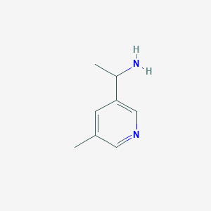molecular formula C8H12N2 B11822178 1-(5-Methylpyridin-3-yl)ethan-1-amine 