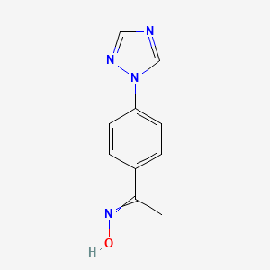 molecular formula C10H10N4O B11822208 N-[1-[4-(1,2,4-triazol-1-yl)phenyl]ethylidene]hydroxylamine 