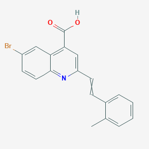 molecular formula C19H14BrNO2 B11822373 6-bromo-2-[2-(2-methylphenyl)ethenyl]quinoline-4-carboxylic acid 
