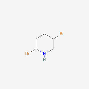 molecular formula C5H9Br2N B11822551 2,5-Dibromopiperidine 