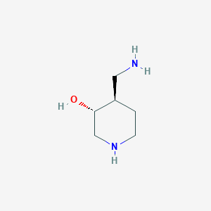molecular formula C6H14N2O B11822575 (3R,4R)-4-(aminomethyl)piperidin-3-ol 