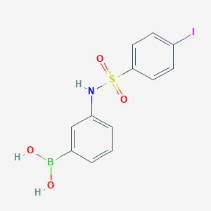 molecular formula C12H11BINO4S B118226 3-(4-Iodobenzenesulfonamido)phenylboronic acid CAS No. 147353-48-8