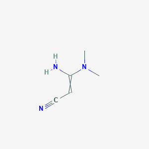 molecular formula C5H9N3 B11822696 3-amino-3-(dimethylamino)prop-2-enenitrile 