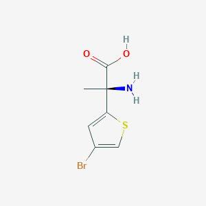 molecular formula C7H8BrNO2S B11822792 (2S)-2-amino-2-(4-bromothiophen-2-yl)propanoic acid 
