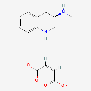 molecular formula C14H16N2O4-2 B11822822 (Z)-but-2-enedioate;(3R)-N-methyl-1,2,3,4-tetrahydroquinolin-3-amine 