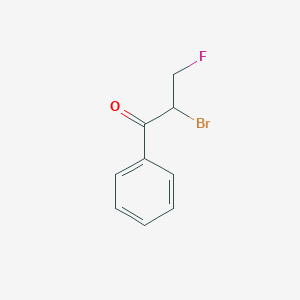 molecular formula C9H8BrFO B11822957 2-Bromo-3-fluoropropiophenone 