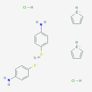 molecular formula C22H24Cl2N2S2Ti B011823 Titanocene bis(4-aminothiophenolate) CAS No. 103875-37-2