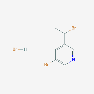 molecular formula C7H8Br3N B11823002 3-Bromo-5-(1-bromoethyl)pyridine hydrobromide 