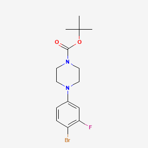 molecular formula C15H20BrFN2O2 B11823071 Tert-butyl 4-(4-bromo-3-fluorophenyl)piperazine-1-carboxylate 