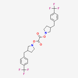 molecular formula C26H26F6N2O4 B11823088 Bis[3-[[4-(trifluoromethyl)phenyl]methyl]pyrrolidin-1-yl] oxalate 