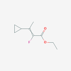 molecular formula C9H13FO2 B11823089 ethyl 3-cyclopropyl-2-fluorobut-2-enoate 