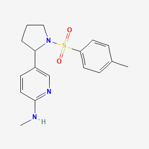 molecular formula C17H21N3O2S B11823100 N-Methyl-5-(1-tosylpyrrolidin-2-yl)pyridin-2-amine 