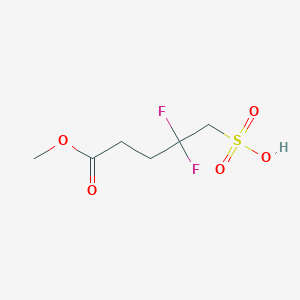 molecular formula C6H10F2O5S B11823145 2,2-Difluoro-5-methoxy-5-oxopentane-1-sulfonic acid 