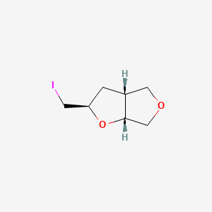 molecular formula C7H11IO2 B11823199 rac-(2R,3aR,6aR)-2-(iodomethyl)-hexahydrofuro[2,3-c]furan 