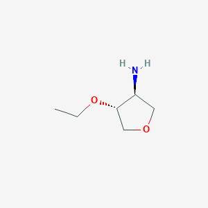B1182328 (3S,4R)-4-ethoxyoxolan-3-amine CAS No. 1255859-41-6