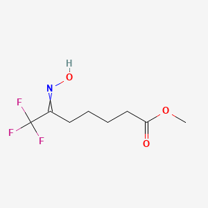 molecular formula C8H12F3NO3 B11823332 Methyl-7,7,7-trifluoro-6-(hydroxyimino)heptanoate 