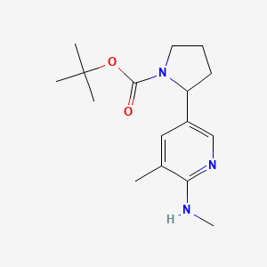 molecular formula C16H25N3O2 B11823378 tert-Butyl 2-(5-methyl-6-(methylamino)pyridin-3-yl)pyrrolidine-1-carboxylate 
